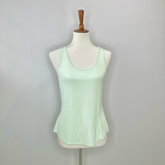 St. John Scoop Neck Ribbed Tank in Mint Green Women’s Size Large - Picture 2 of 7